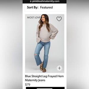 Pink blush Maternity Jeans Size 27 Relaxed Fit